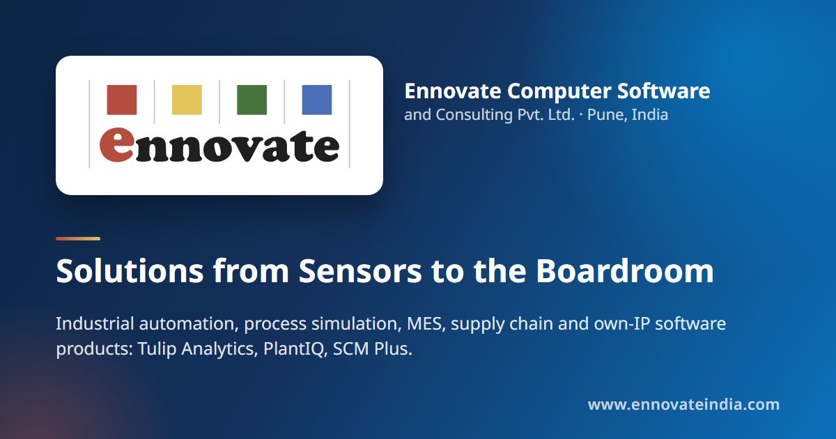 Products | Tulip Analytics, PlantIQ, SCM Plus & THSM | Ennovate